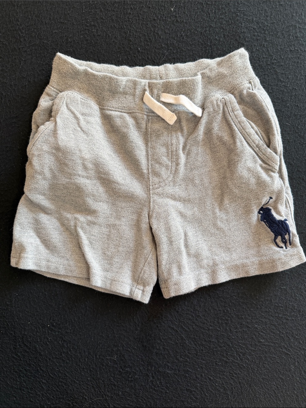 Polo by Ralph Lauren Light Gray Terry Shorts with Navy Pony
